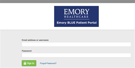 Emory Blue Patient Portal