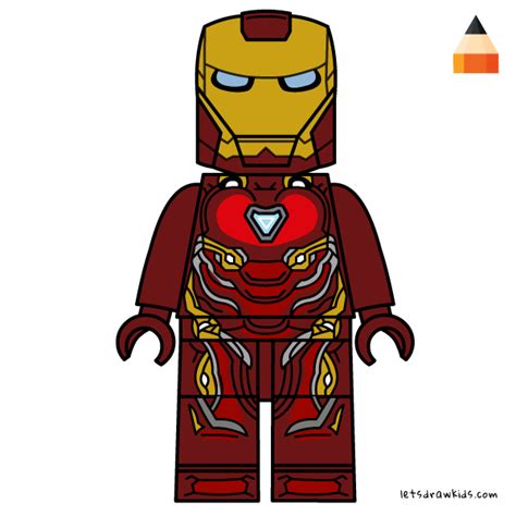 Iron man is a hero that relies on his intellect and technological resources to defeat foes and achieve victory. Drawing LEGO Avengers: Infinity War
