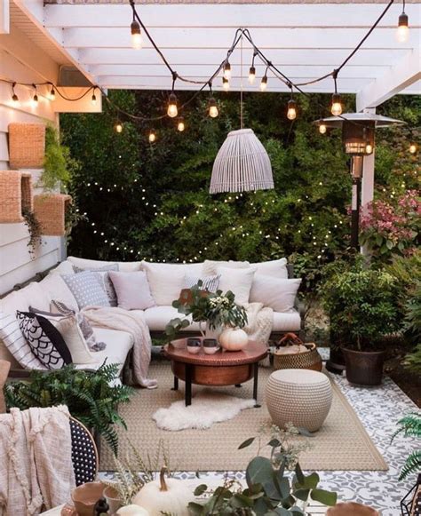 Cozy Bohemian Outdoor Patio Space Porch Area Decoration Ideas Boho Decor Decoration Ideas