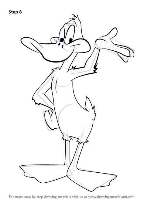 Step By Step How To Draw Daffy Duck From Looney Tunes