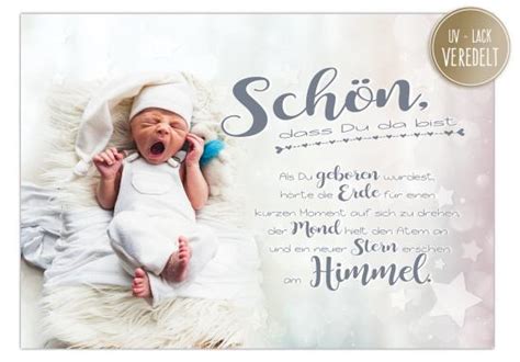 Das wunder des lebens ist einfach wunderschön: "Schön, dass Du da bist " Glückwunschkarte zur Geburt ...