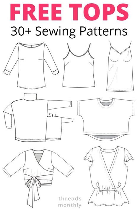 download 30 free pdf sewing patterns for women s tops these are printable files the tops