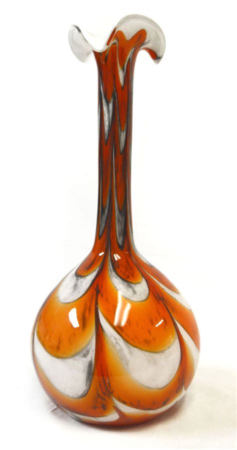 Sold Price Vintage Orange Glass Vase September 3 0119 7 00 Pm Edt