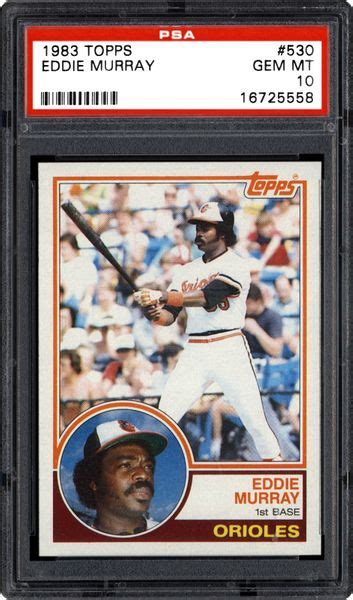 Learn more about the sportlots baseball card values guide. 1983 Topps Eddie Murray | PSA CardFacts™