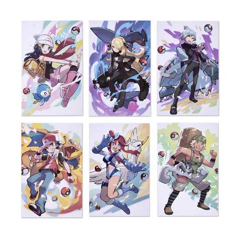 Pokémon Trainers Posters Set B 6 Pack Pokémon Center Official Site