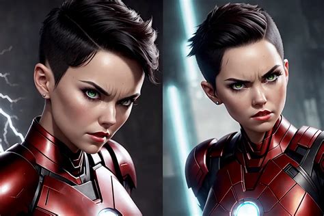 Dopamine Girl A Concept Art Wide Shot Of Daisy Ridley Evil Grinenraged Evil Malicious