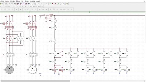 SISTEMA DE AUTOMATIZACIÓN CON DOS MOTORES TRIFASICOS Y GIRO INVERTIDO