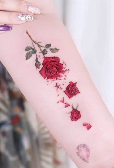 Realistic Single Red Rose Tattoo Goimages Ville