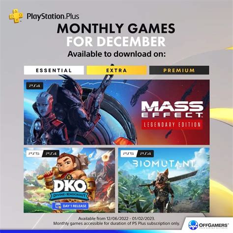 Playstation Plus Monthly Games For December