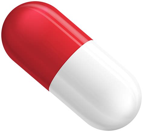 Red And White Pill Capsule Png Clipart Best Web Clipart