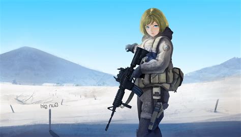 And back of her there is a tank!. M4a1 HD Wallpapers - Wallpaper Cave