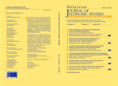 Publons users have indicated that they sit on malaysian journal of economic studies' editorial board but we are unable to verify these claims. Vol. 49 No. 1 (2012): June 2012 | Malaysian Journal of ...