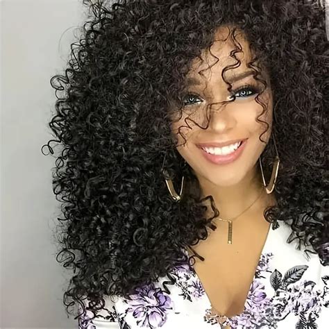 Afro Kinky Curly Hair Wigs For Women Kinky Curly Wigs For Women Ombre Brown With Dark Roots