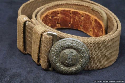Smgl 110 Dak Officers Webbed Belt And Buckle Afrika Korps Sold War