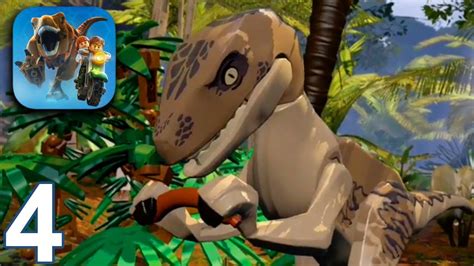 Lego Jurassic World Walkthrough Gameplay Part 4 Raptor Pack Ios Android Youtube