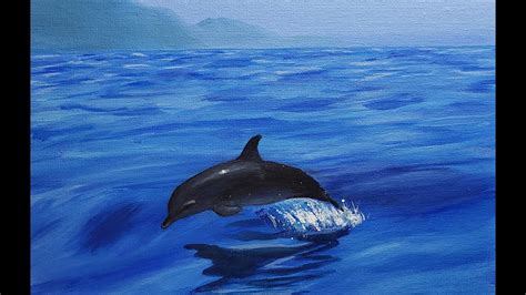 Easy Dolphin Acrylic Painting Tutorial Step By Step For Beginners Youtube