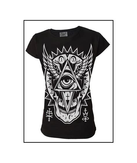 Tee Shirt Darkside Clothing All Seeing Eye Womens T Shirt Anarchie Rock Gothique