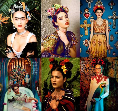 Frida Kahlo And Runways Inspired By Fridas Style Art And Colourful