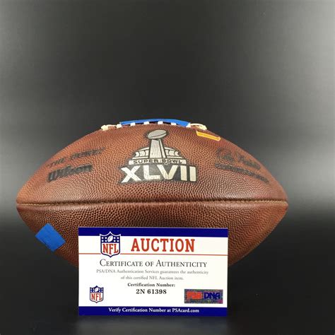 Nfl Auction Nfl 49ers Super Bowl 47 Game Used Ball