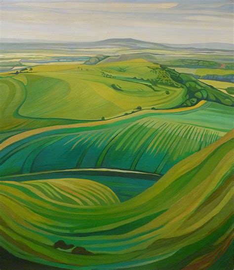 Anna Dillon The Artist Painting Of Mere Downland