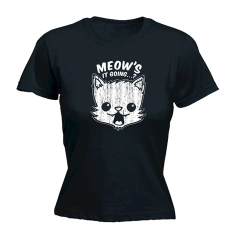 Cats Funny Novelty Tops T Shirt Womens Tee Tshirt Super Womens L1 Ebay