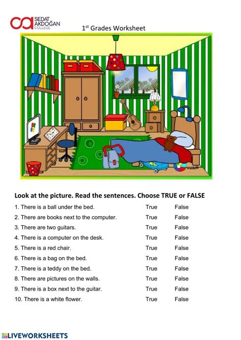 There Is There Are Interactive Worksheet For 1st You Can Do The