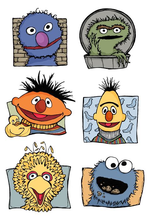 Sesame Street Characters Clipart