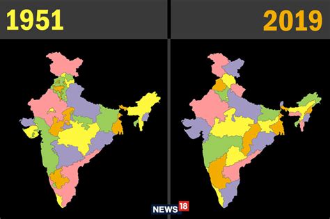 Bifurcation Of Jammu And Kashmir How The Map Of India Has Changed Since