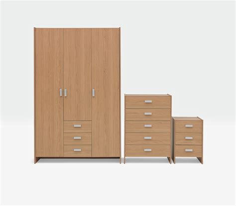 Price busters discount furniture provides discount furniture packages to stretch your hard earned dollars further! Argos Home Capella Oak 3 Door 3 Drawer Wardrobe Package ...