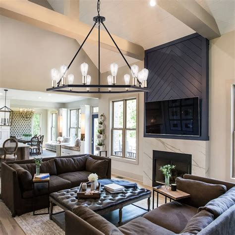 Chandeliers High Ceiling Living Room Modern Vaulted Ceiling Living