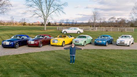 Guy Owns 10 Rolls Royce Bespoke Colors Including Orange