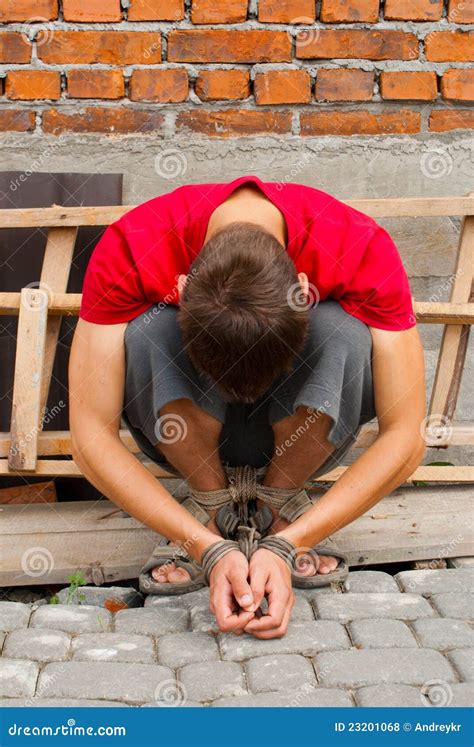 Man Tied Up With Rope Royalty Free Stock Photos Image