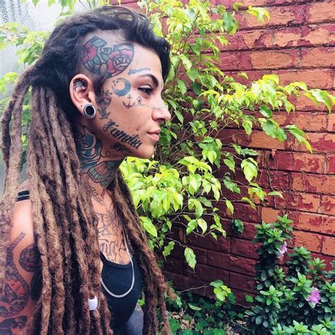 Image May Contain 2 People Plant And Outdoor Facial Tattoos Hot Tattoos Tattoed Girls Inked
