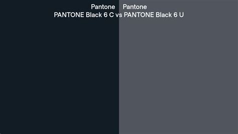 Pantone Black 6 C Vs Pantone Black 6 U Side By Side Comparison