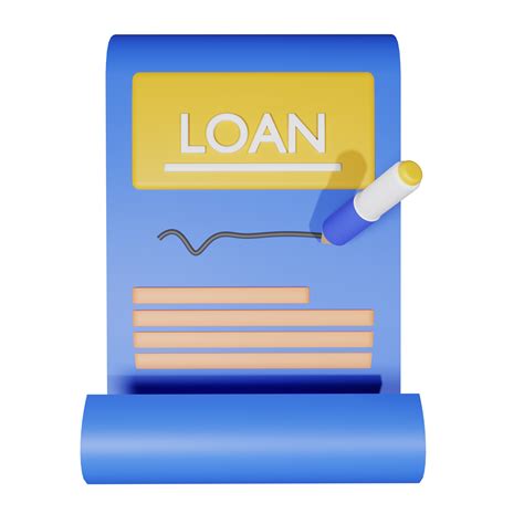 3d Rendering Loan Agreement Icon Object 24673374 Png