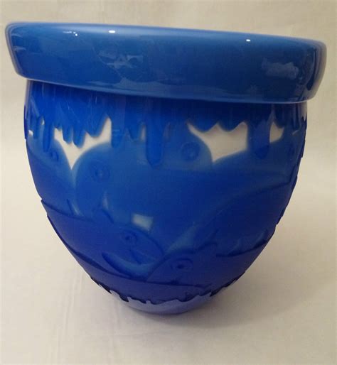 Pilgrim Cameo Glass Vase Honey Pot Signed Kelsey Murphy Ceredo West Virginia Ebay