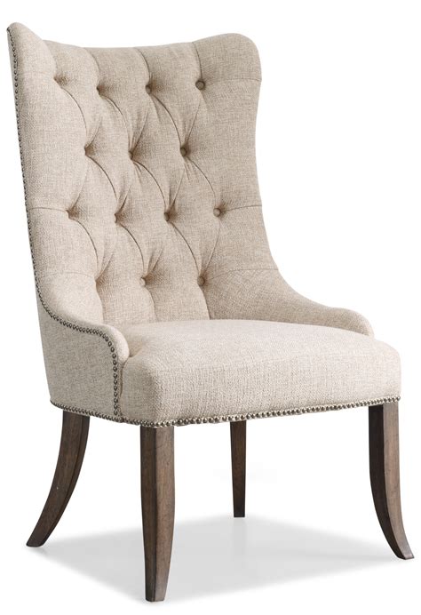 Hooker Furniture Rhapsody Transitional Button Tufted Dining Chair With
