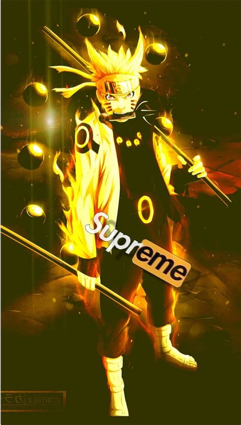 3840x2160px 4k Free Download Supreme Naruto King Logo Hd Phone