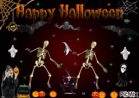 Dancing Skeleton Happy Halloween Animated Quote Pictures Photos And Images For Facebook