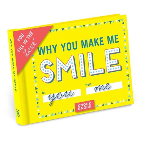 why you make me smile fill in the love® book journal t love journal you make me