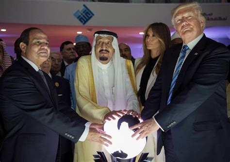 what was that glowing orb trump touched in saudi arabia the new york times