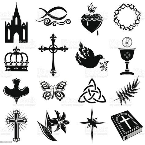 In spain and provence the processions can be elaborate, featuring saints and characters from the bible, following a path decorated with wreaths and flowers. Christian Symbols Stock Vector Art & More Images of Bible ...