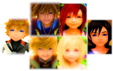 Kingdom Hearts Sora Kairi Roxas Namine Xion And Ventus Edited