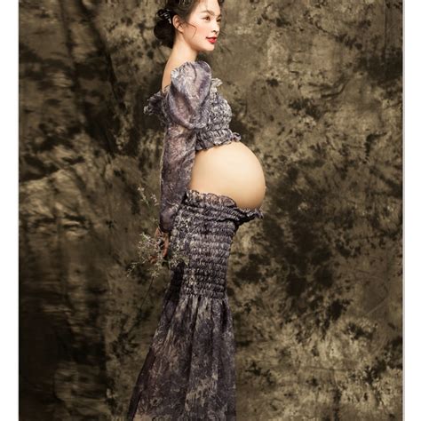 New Royal Style Floral Maternity Lace Dress Pregnant Photography