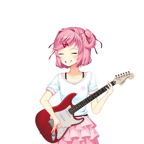 Natsuki Is Playing A Guitar Rddlc