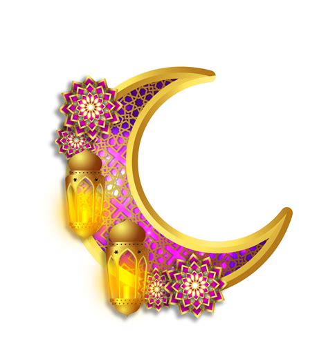 Eid Mubarak Islamic Design Crescent Moon 8489907 Png