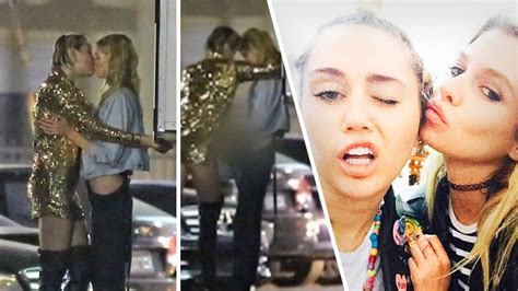 Miley Cyrus In A Make Out Sesh With Hot Victoria Secret Model