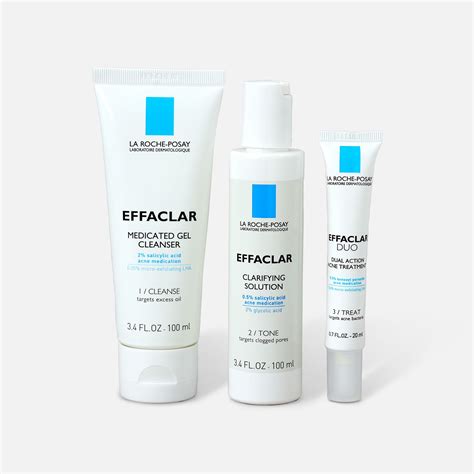 La Roche Posay Effaclar Dermatological 3 Step Acne Treatment System