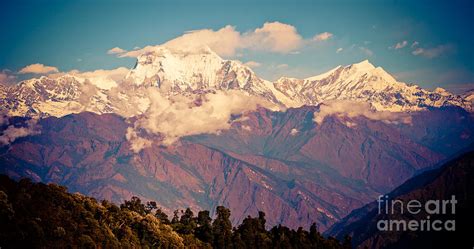 Panaramic Dhaulagiri In Himalayas Mountain Nepal Photograph By Raimond