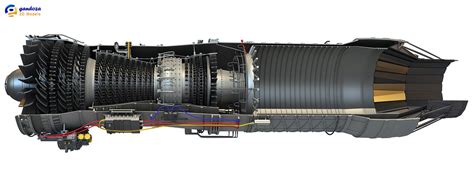 Pratt Whitney F100 Afterburning Turbofan Engine Cutaway A Photo On